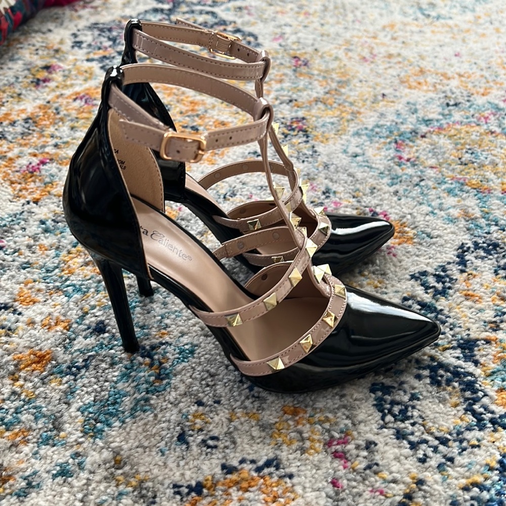 Black studded stiletto